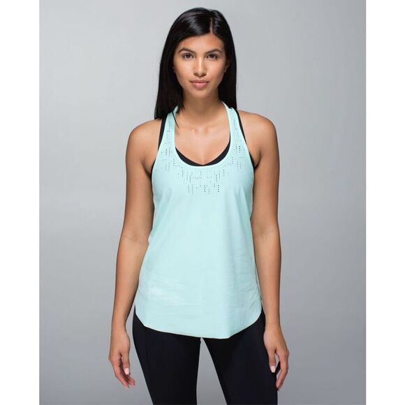 Lululemon Water Bound Singlet In Aquamarine Size 4 - Picture 2 of 11
